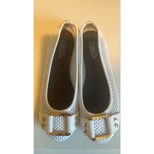 Seychelles- Memory foam- white mesh ballet flats- Size 7.5